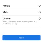 choose gender in facebook id